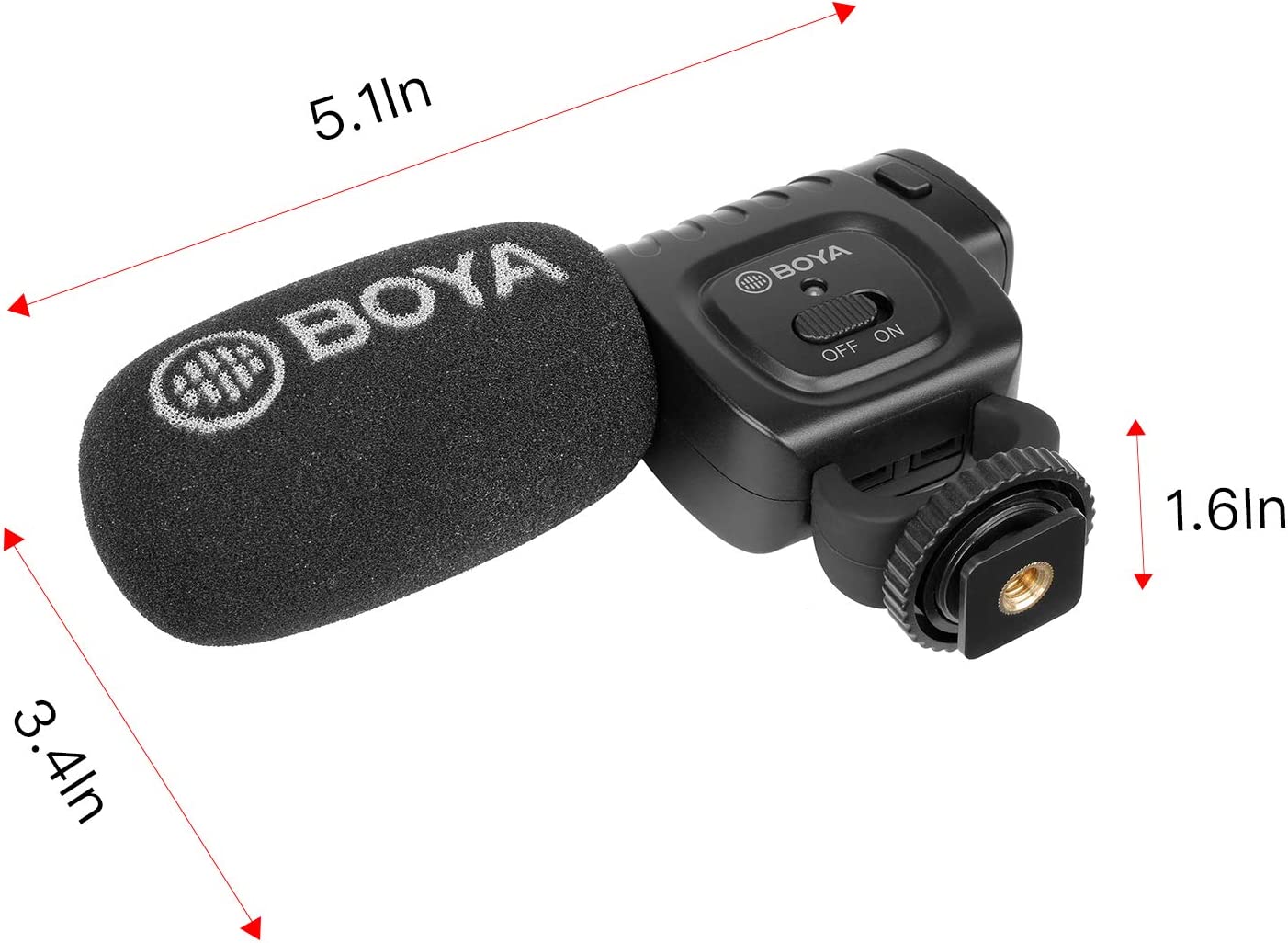 BOYA BY-BM3011 Camera Microphone,Shotgun Microphone with Shock Mount