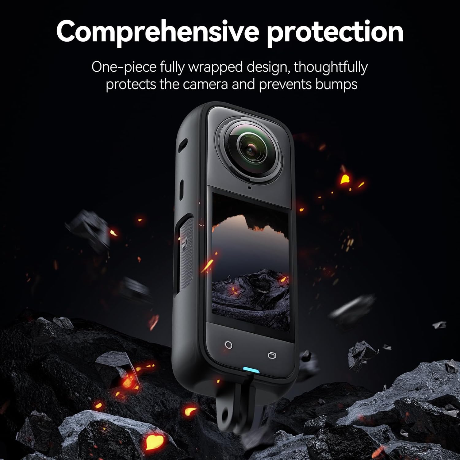TELESIN Protective Case for Insta360 X4 | Durable Frame Cage with Mounting Flexibility