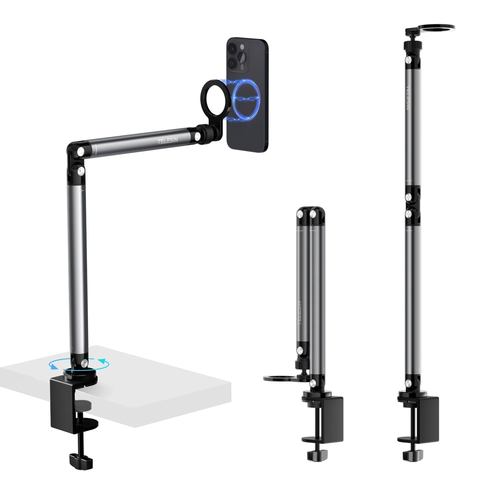 TELESIN Magnetic Desktop Stand (Clamping) P3-DS-02
