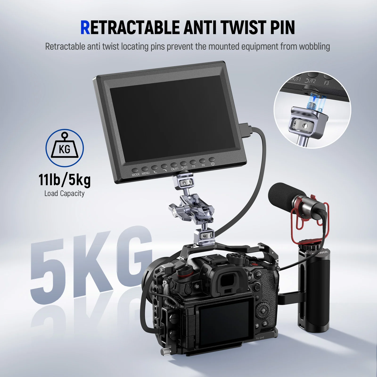 NEEWER UA070 Lightweight Magic Arm with 1/4" Screws