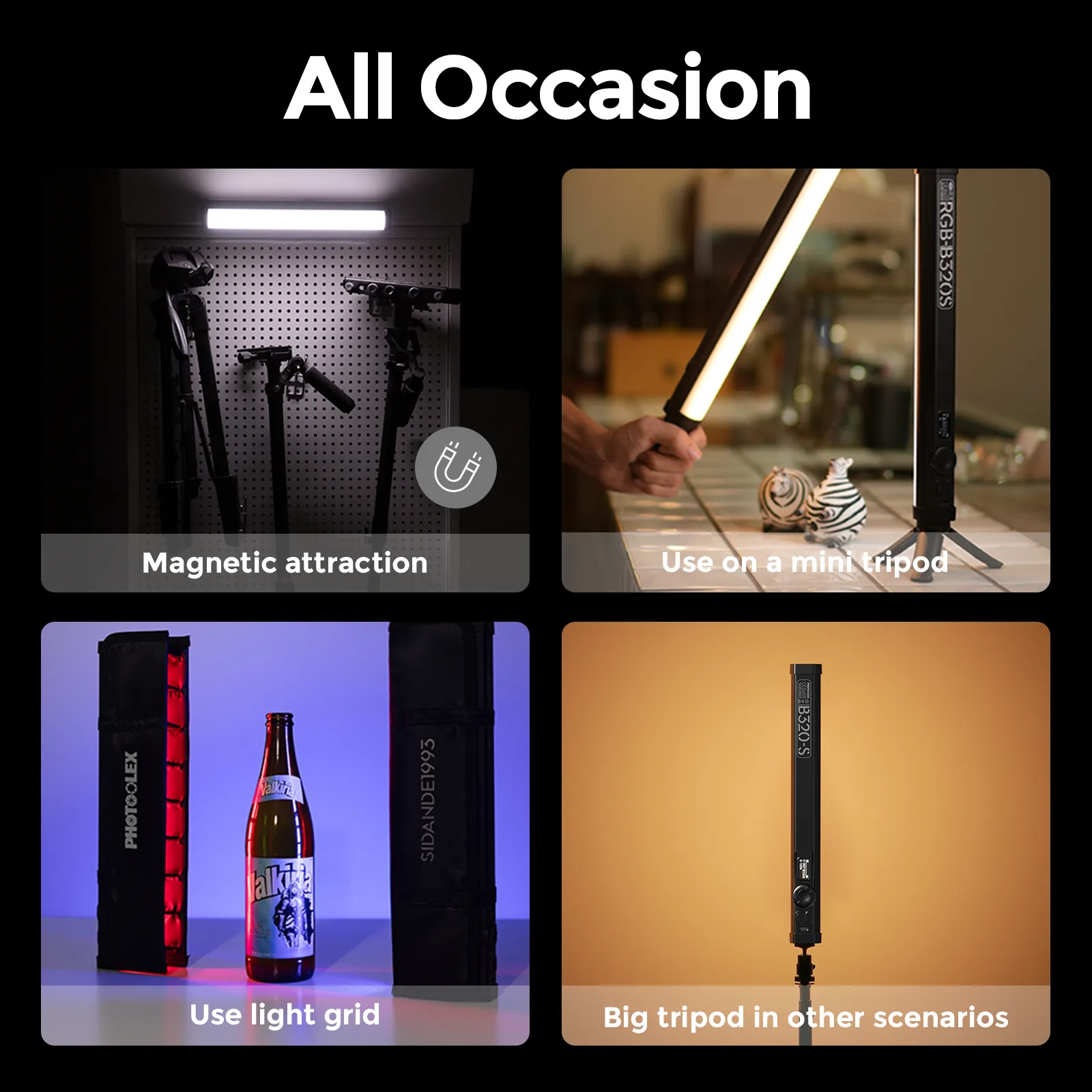 PHOTOOLEX B320S RGB Magnetic Tube Light