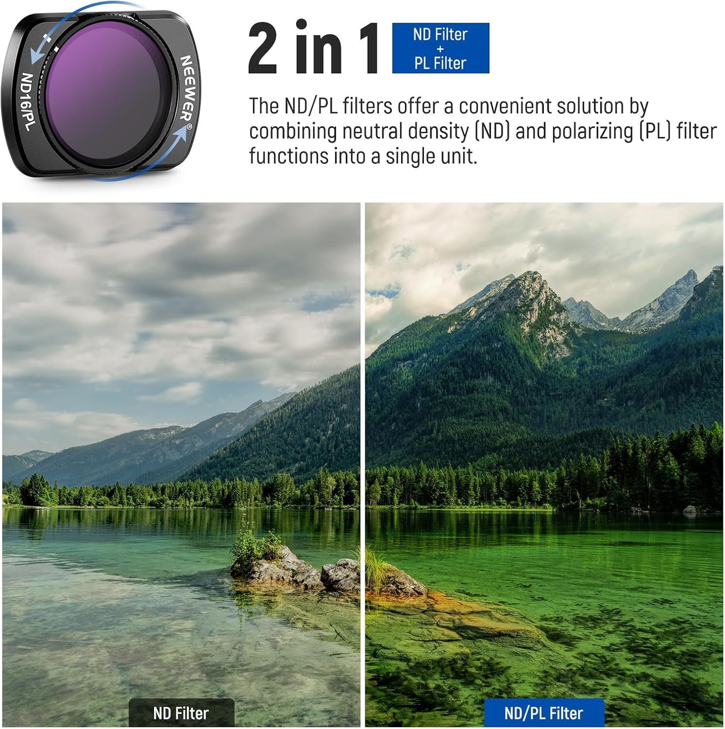 NEEWER 4 Pack Magnetic ND/CPL Filter Set for DJI OSMO Pocket 3