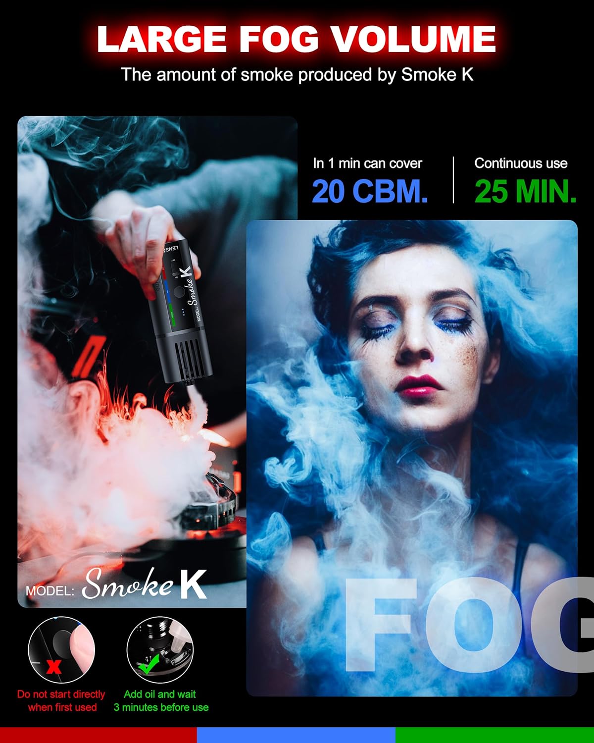 Lensgo Hand-held Fog Machine Smoke K