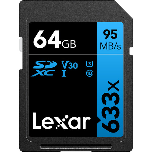 Lexar 64GB Professional 633x UHS-I SDXC Memory Card