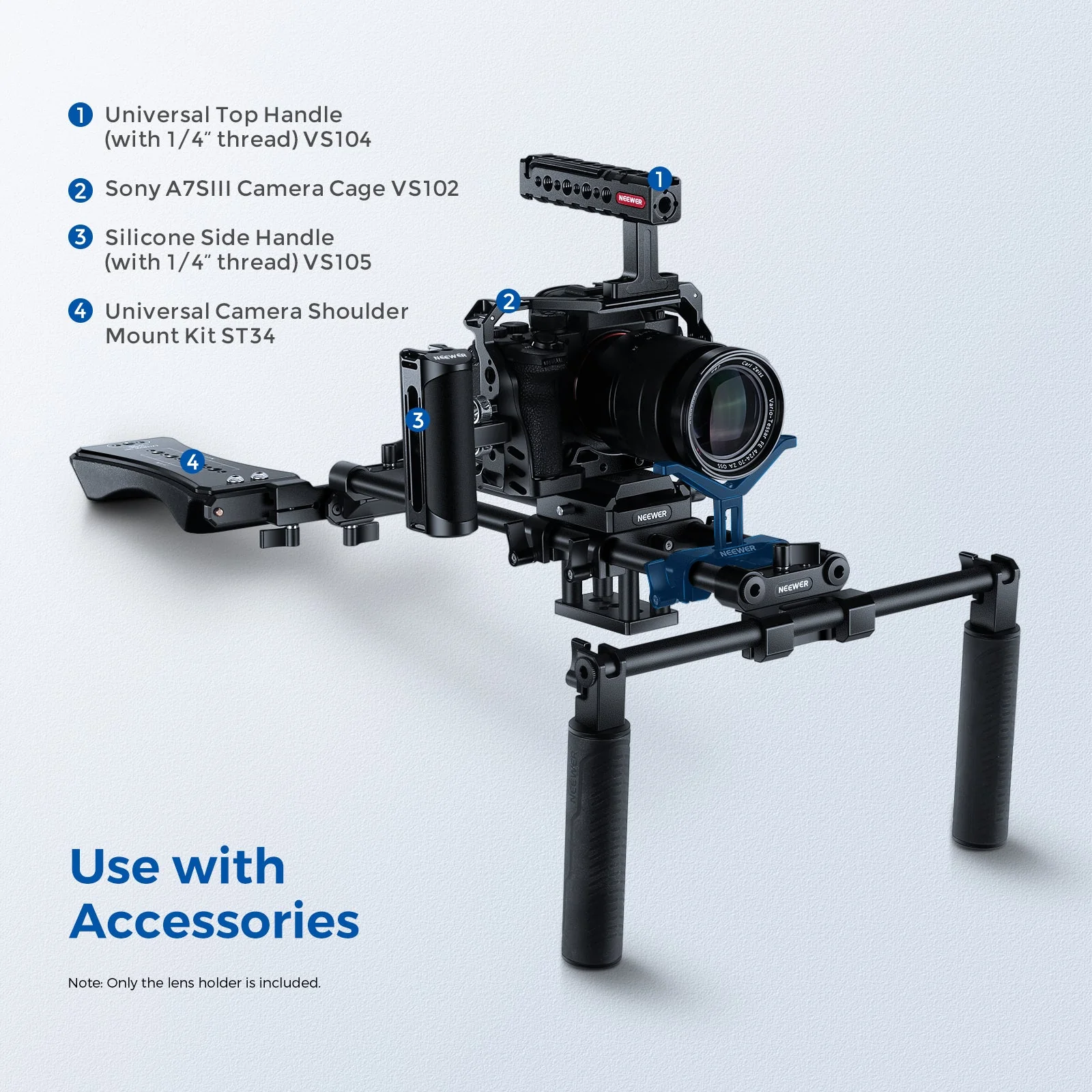 NEEWER LSB35/LSB53 Y-Shaped Long Lens Support Bracket
