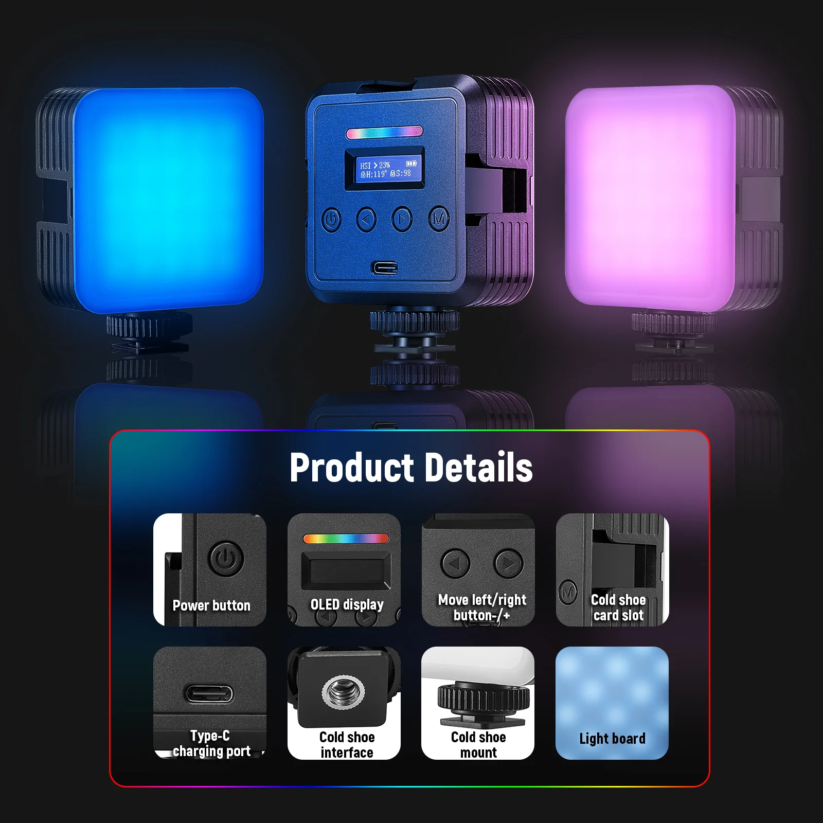 NEEWER RGB61 Magnetic RGB Video Light