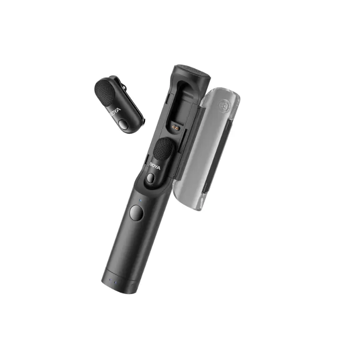 BOYA Magic 2-Person Wireless Microphone System {USB-C + Lightning + 3.5 TRS} 1to2 + Charging Case "Combo"