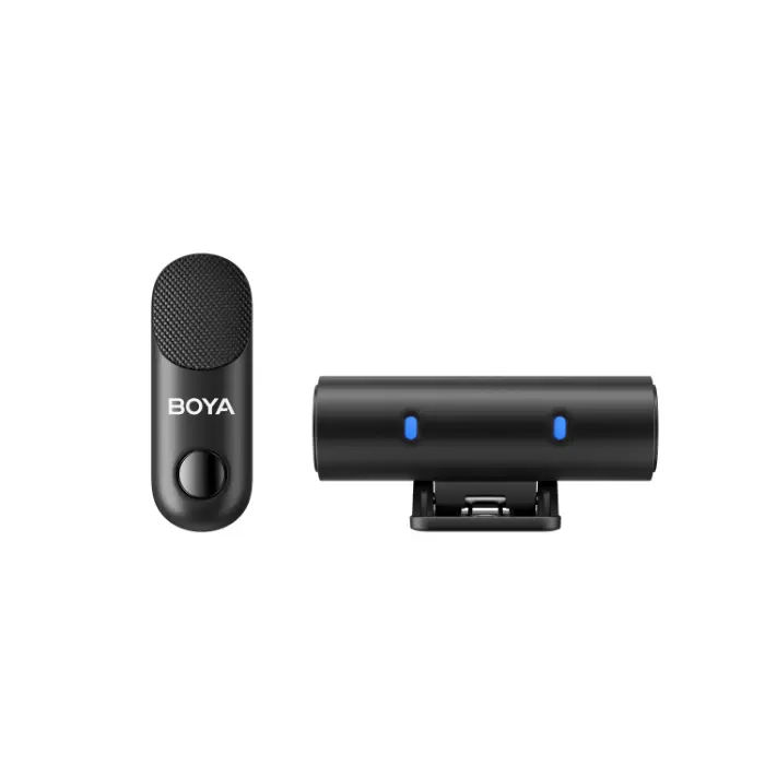 BOYA Magic 2-Person Wireless Microphone System {USB-C + Lightning + 3.5 TRS} 1to2 + Charging Case "Combo"
