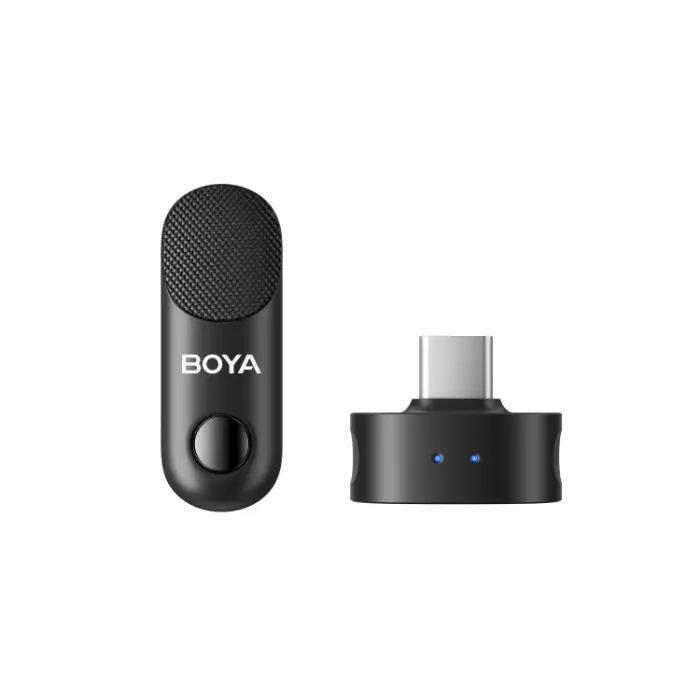 BOYA Magic 2-Person Wireless Microphone System {USB-C + Lightning + 3.5 TRS} 1to2 + Charging Case "Combo"