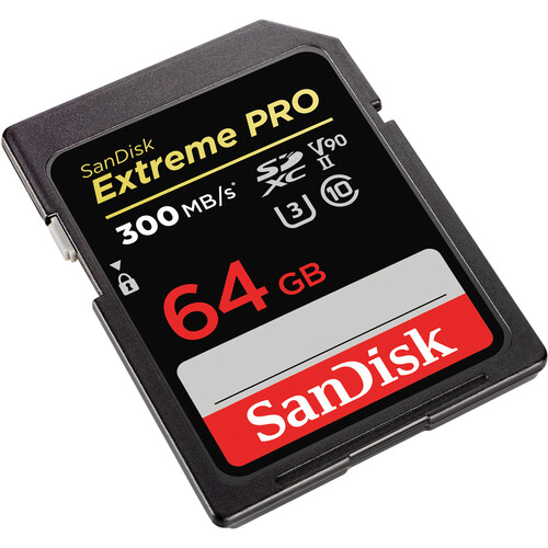 SanDisk 64GB Extreme PRO 300MB/s UHS-II SDHC Memory Card