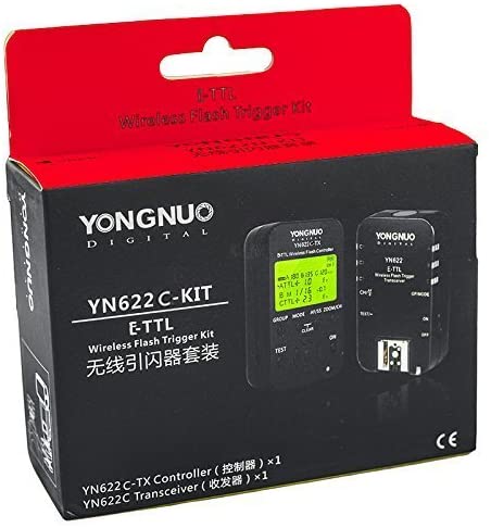 YONGNUO YN622C-KIT Wireless E-TTL Flash Trigger Kit with LED Screen for Canon including 1X YN622C-TX Controller and 1X YN622 C Transceiver