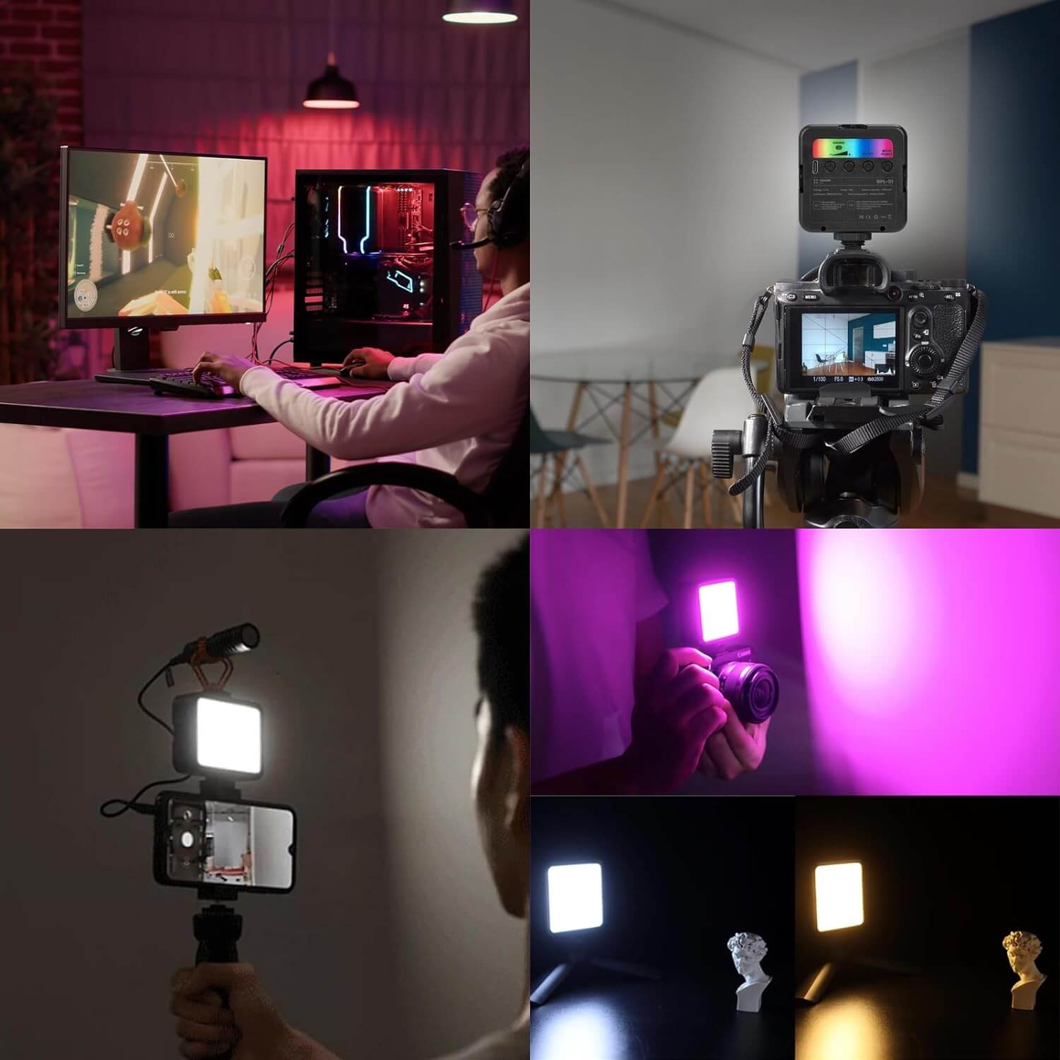 T2 RGB LED video Light