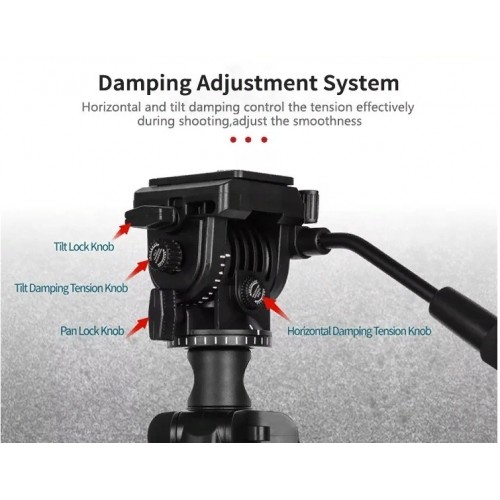 KINGJOY VT-890H6 Multifunction Professional Video Tripod Monopod