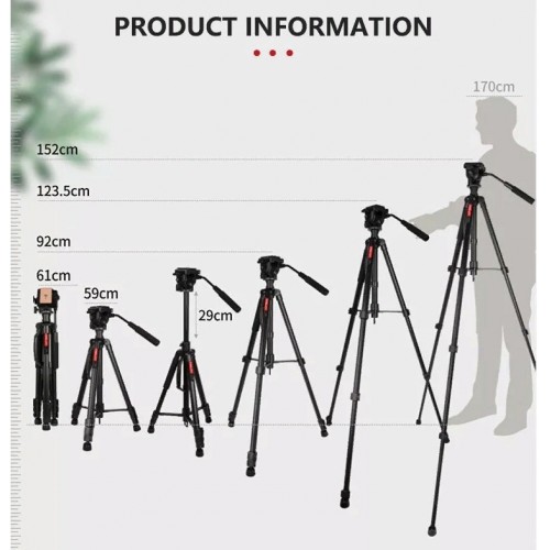 KINGJOY VT-890H6 Multifunction Professional Video Tripod Monopod
