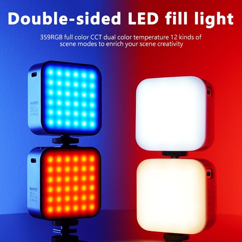 Mamen LED-D01 Double-Sided RGB LED Lights