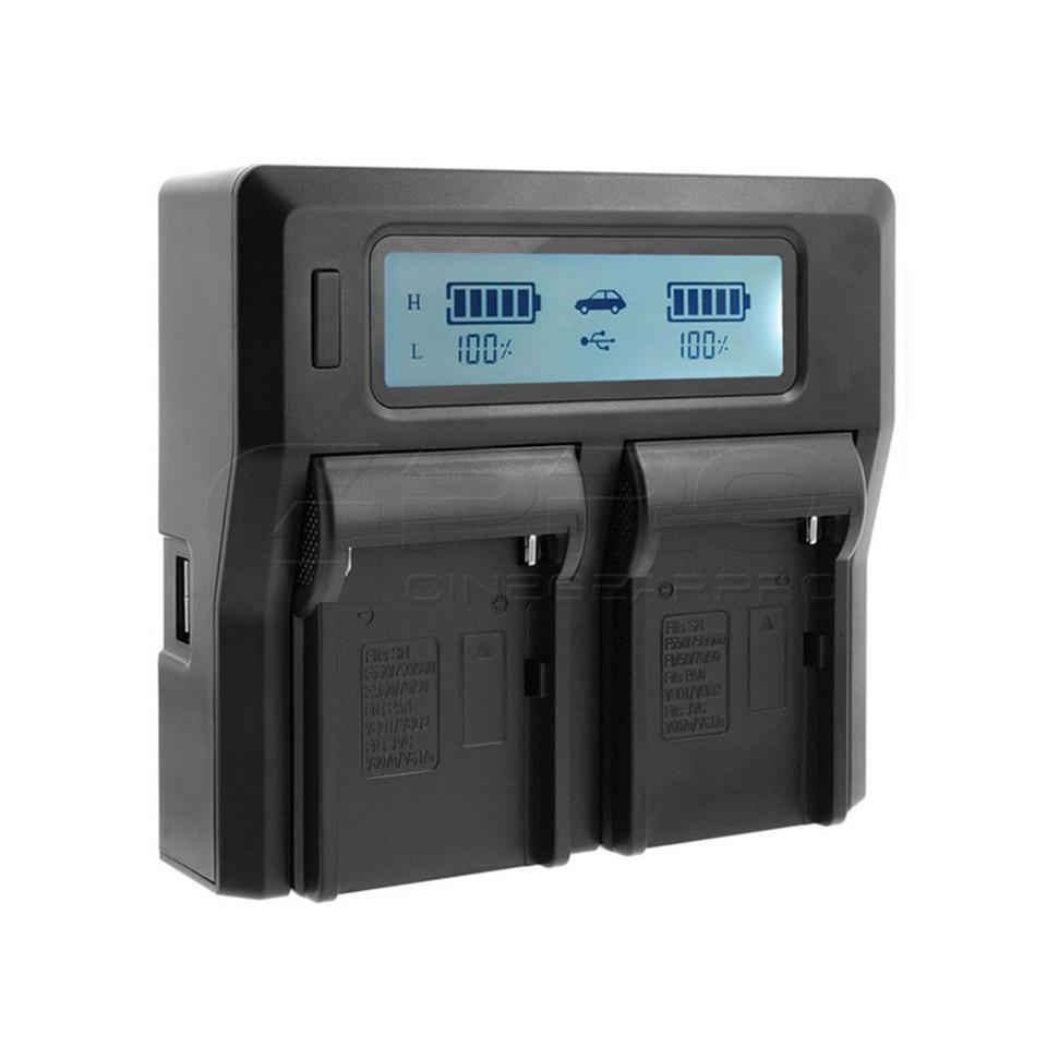 Dual Digital Battery Charger for NP-F960/F970 Battery