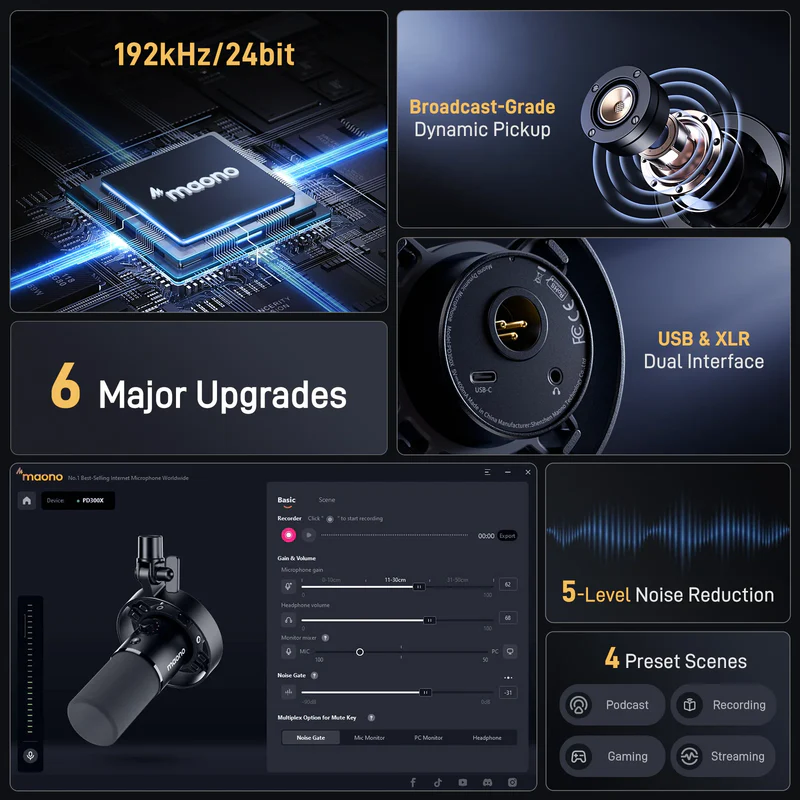 MAONO PD300X Dynamic Microphone