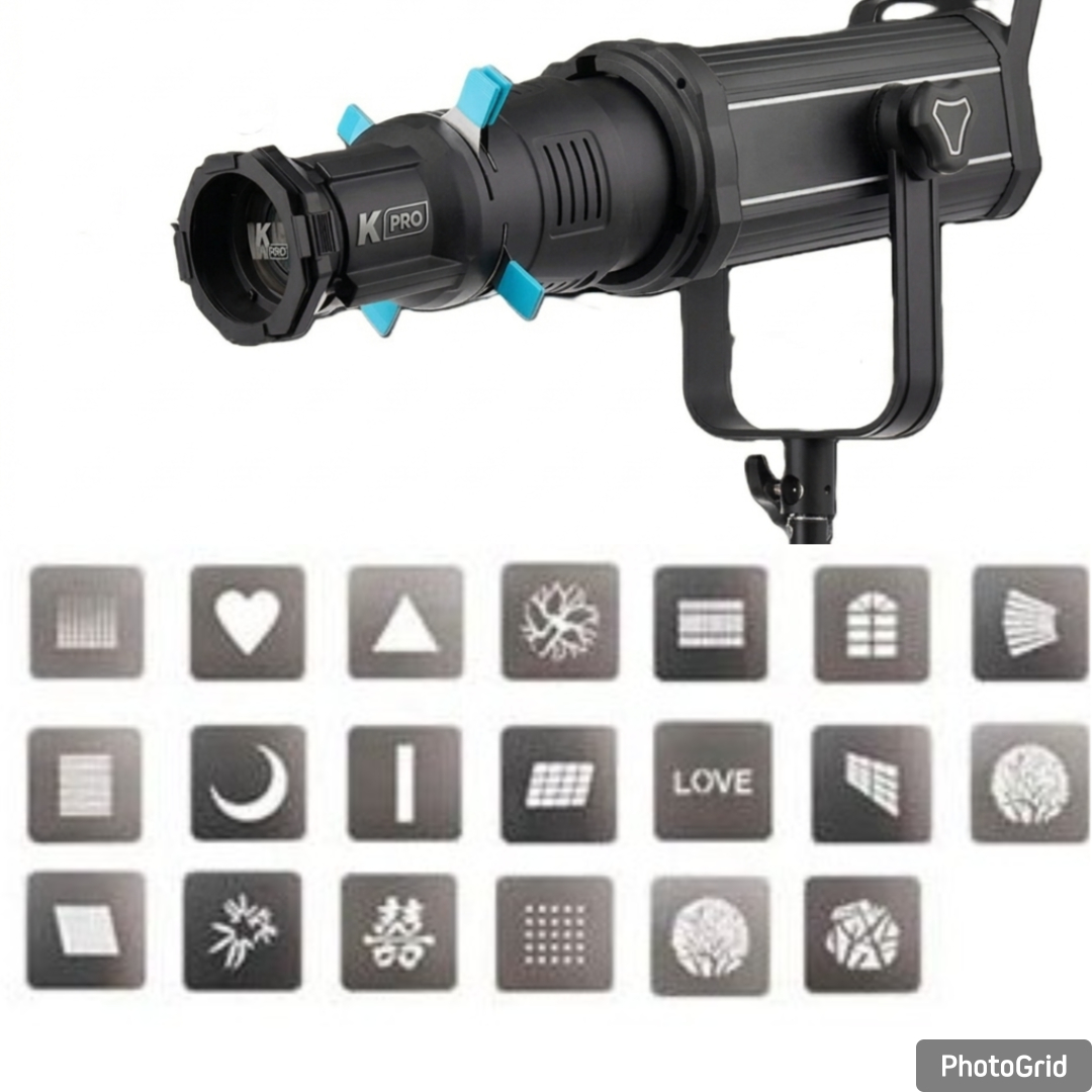 KPro Studio Optical Condenser – 20 Gobos & 4 Color Gels