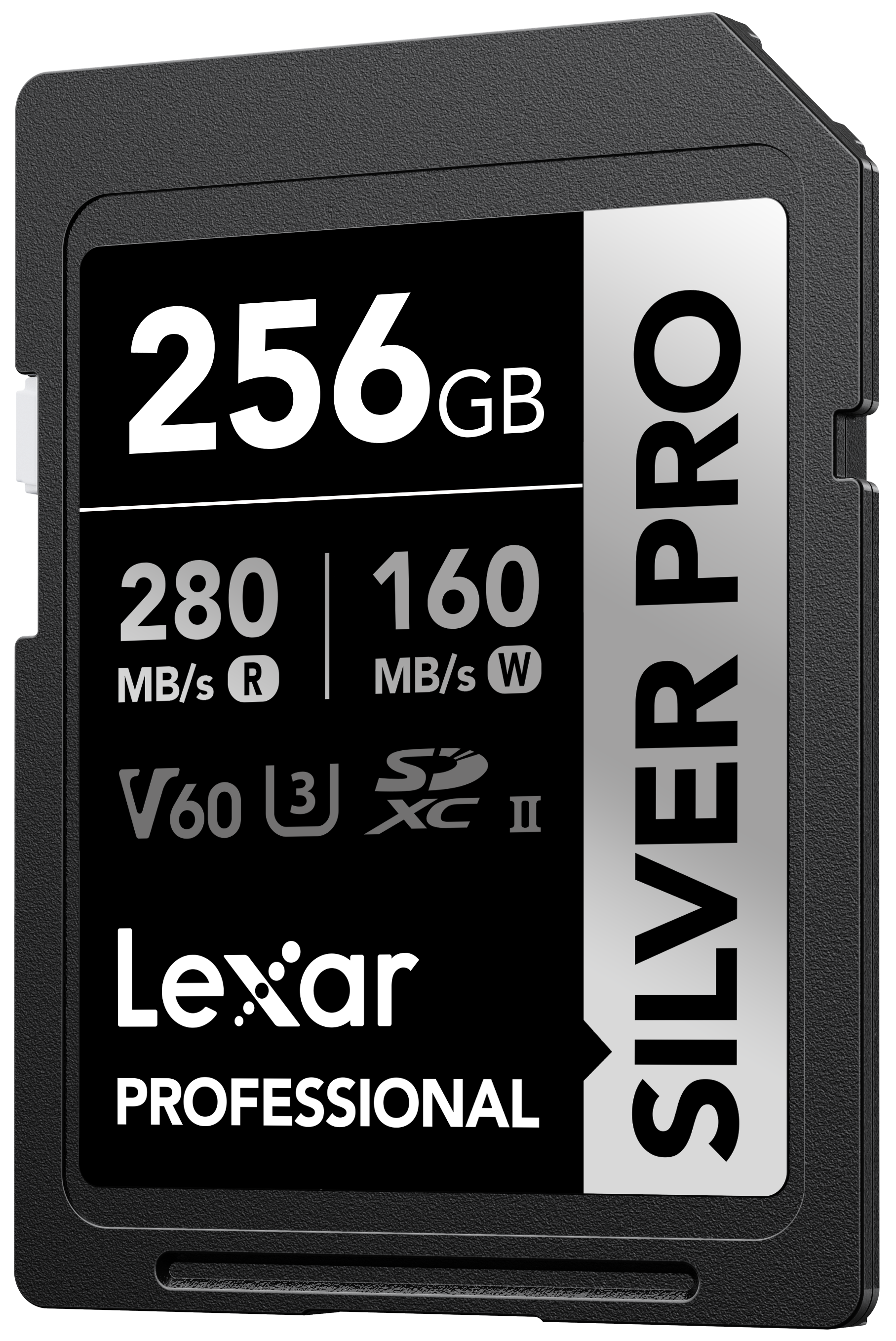 بطاقة Lexar 256جيجابايت 280 ميجابايت/ثانية احترافية SILVER PRO SDXC™ UHS-II