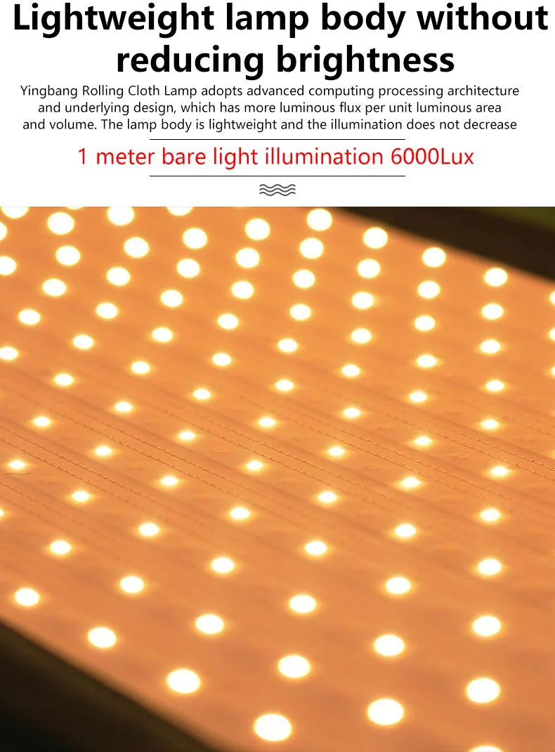 ZSYB JB-200bi 200W Foldable Rollable Cloth LED Video Light 2700k-6500k 8500Lux Fill light with APP Control for Photography