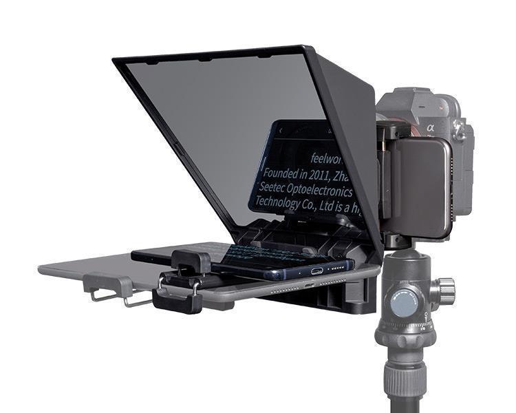 FEELWORLD TP2A Portable 8-inch Teleprompter supports up to 8" Smartphone/Tablet Prompting Smartphone DSLR