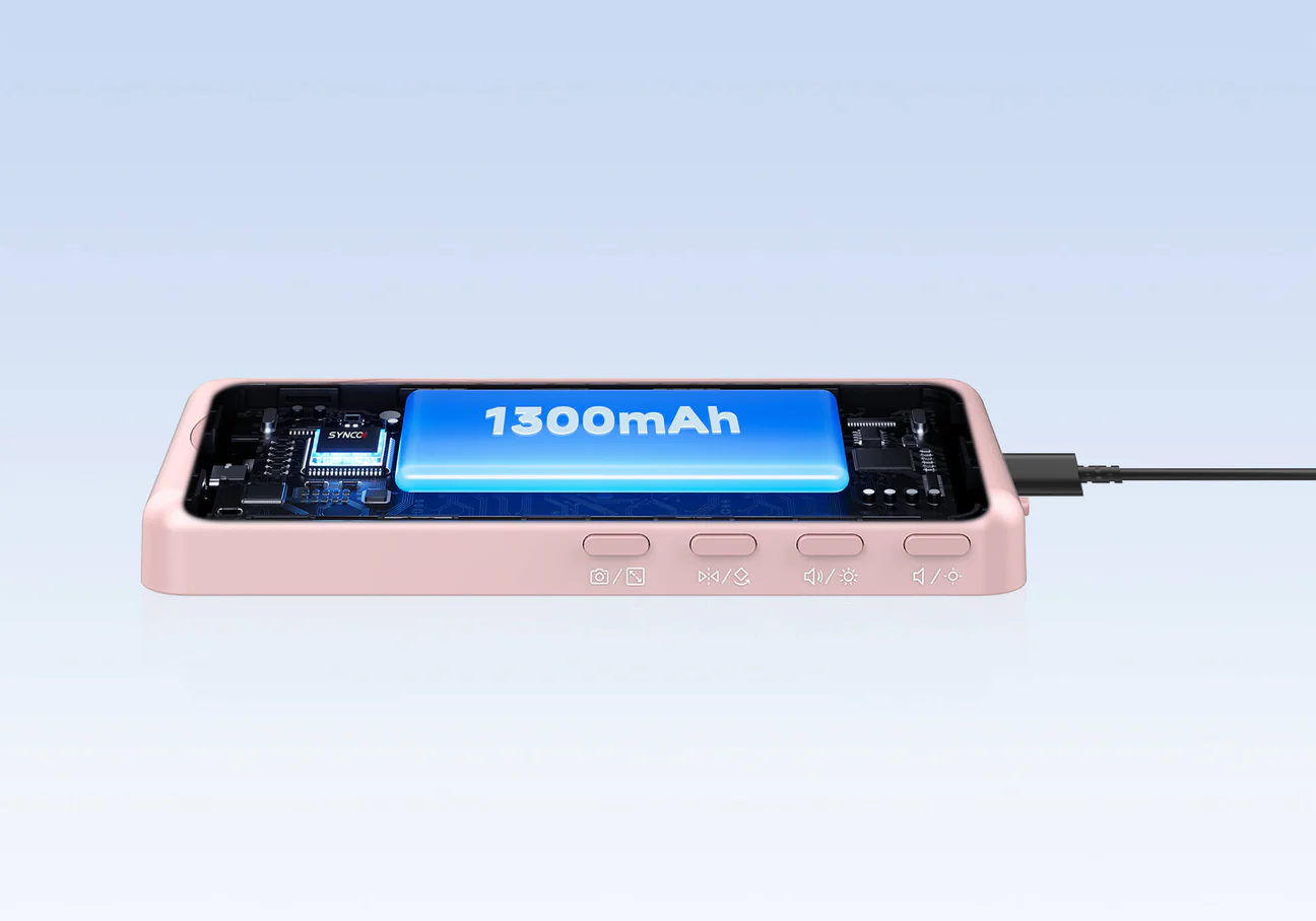 SYNCO XView M4 Selfie Monitor Screen for Phone Vlogging, Mirroring Connection, MagSafe Install, 10m Wireless Control "Pink"