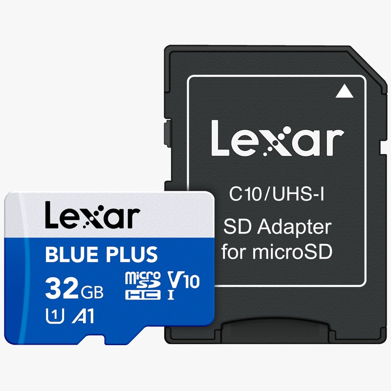 Lexar 32GB BLUE PLUS micro and SD adapter 100MB
