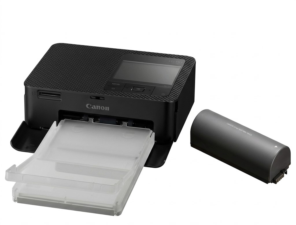 Canon SELPHY CP1500 Compact Photo Printer (Black) + Battery