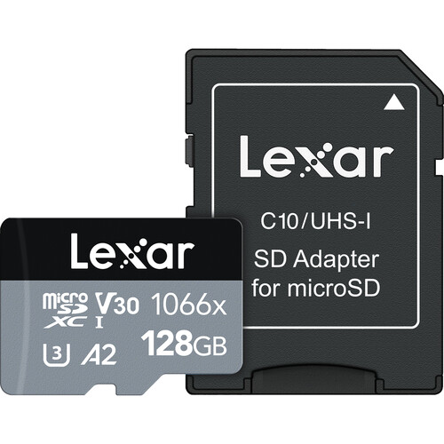 Lexar 64GB High-Performance UHS-I microSDXC Memory Card with SD Adapter