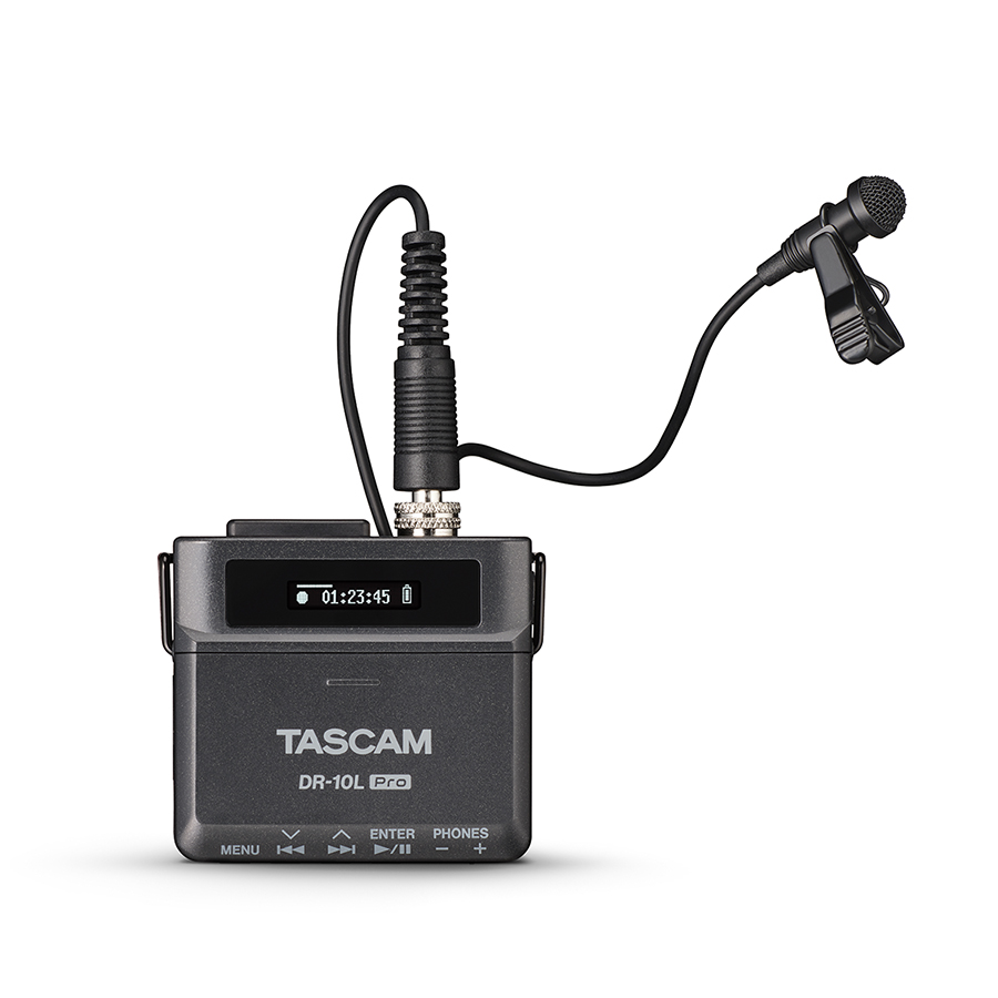 Tascam DR-10L Pro Ultra-Compact 32-bit Float Audio Field Recorder With Lavalier Mic