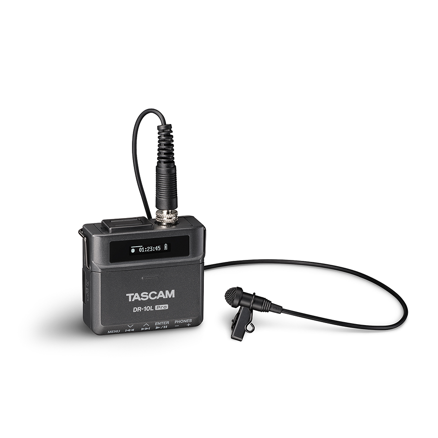 Tascam DR-10L Pro Ultra-Compact 32-bit Float Audio Field Recorder With Lavalier Mic