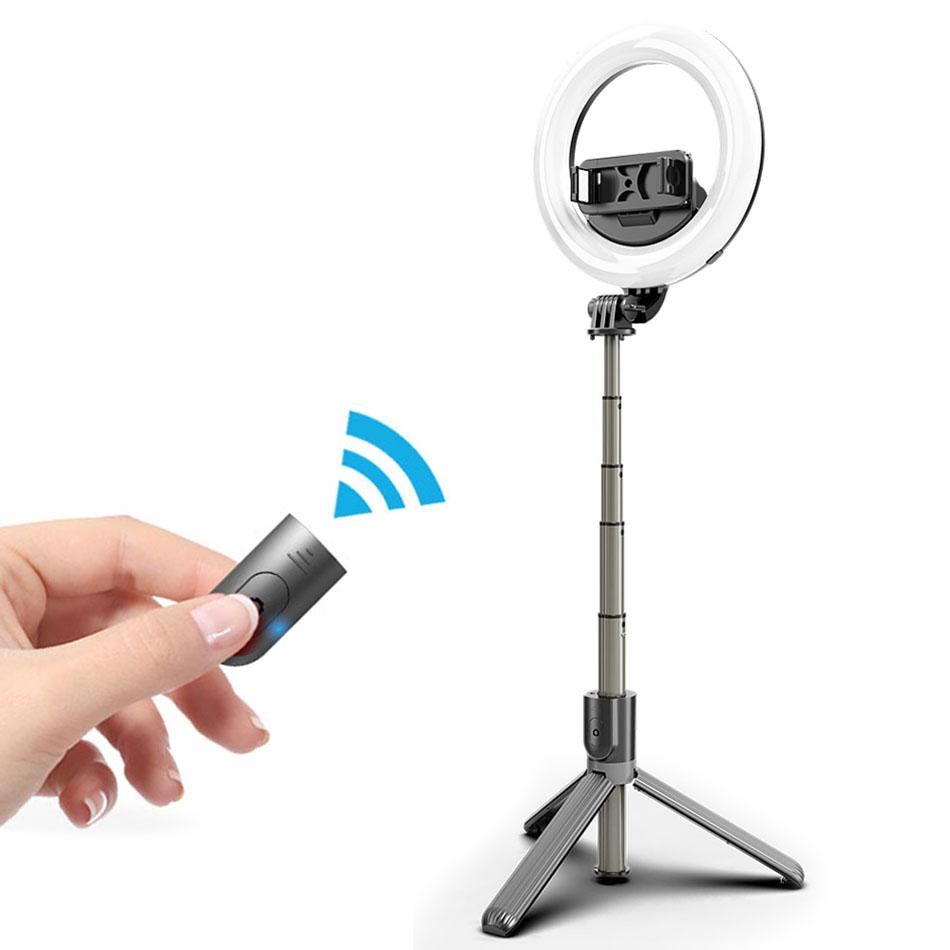L07 Ring Light Foldable Wireless Selfie Stick Tripod