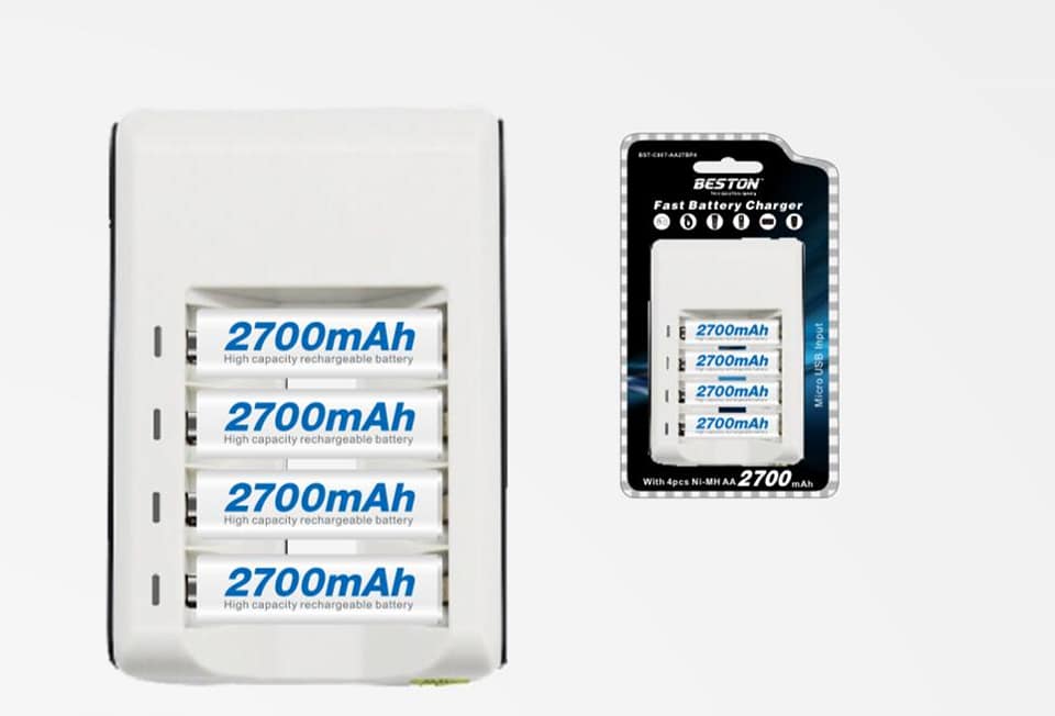 Beston 2700mAh Fast 4 Battery Charger