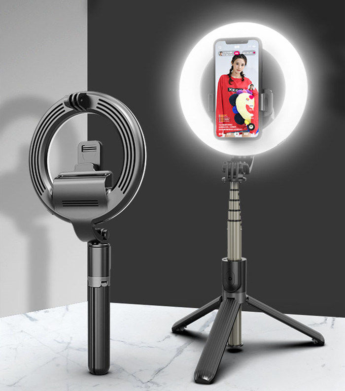 L07 Ring Light Foldable Wireless Selfie Stick Tripod