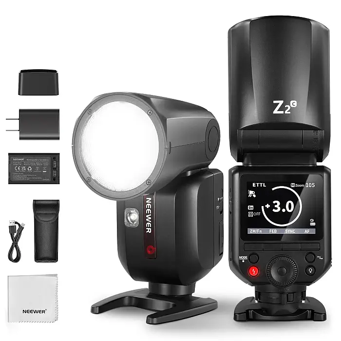 NEEWER Z2 TTL Round Head Flash Speedlite For Canon