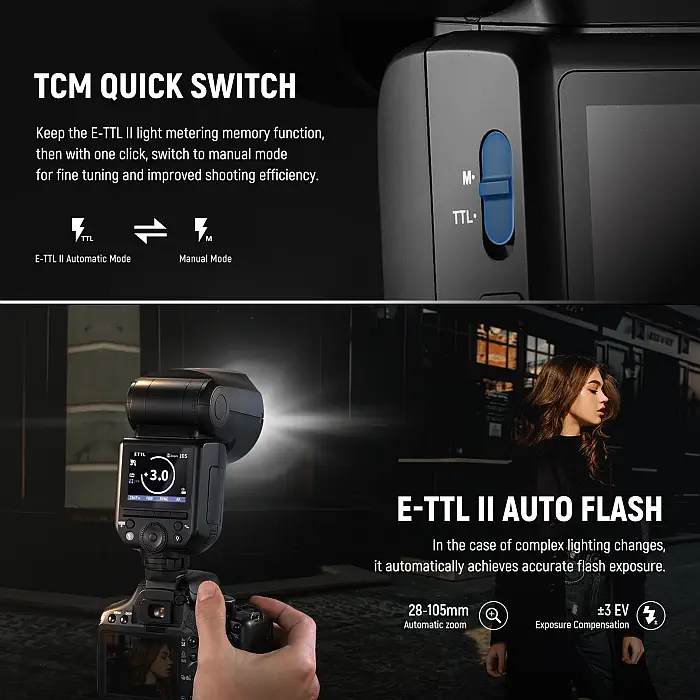 NEEWER Z2 TTL Round Head Flash Speedlite For Canon
