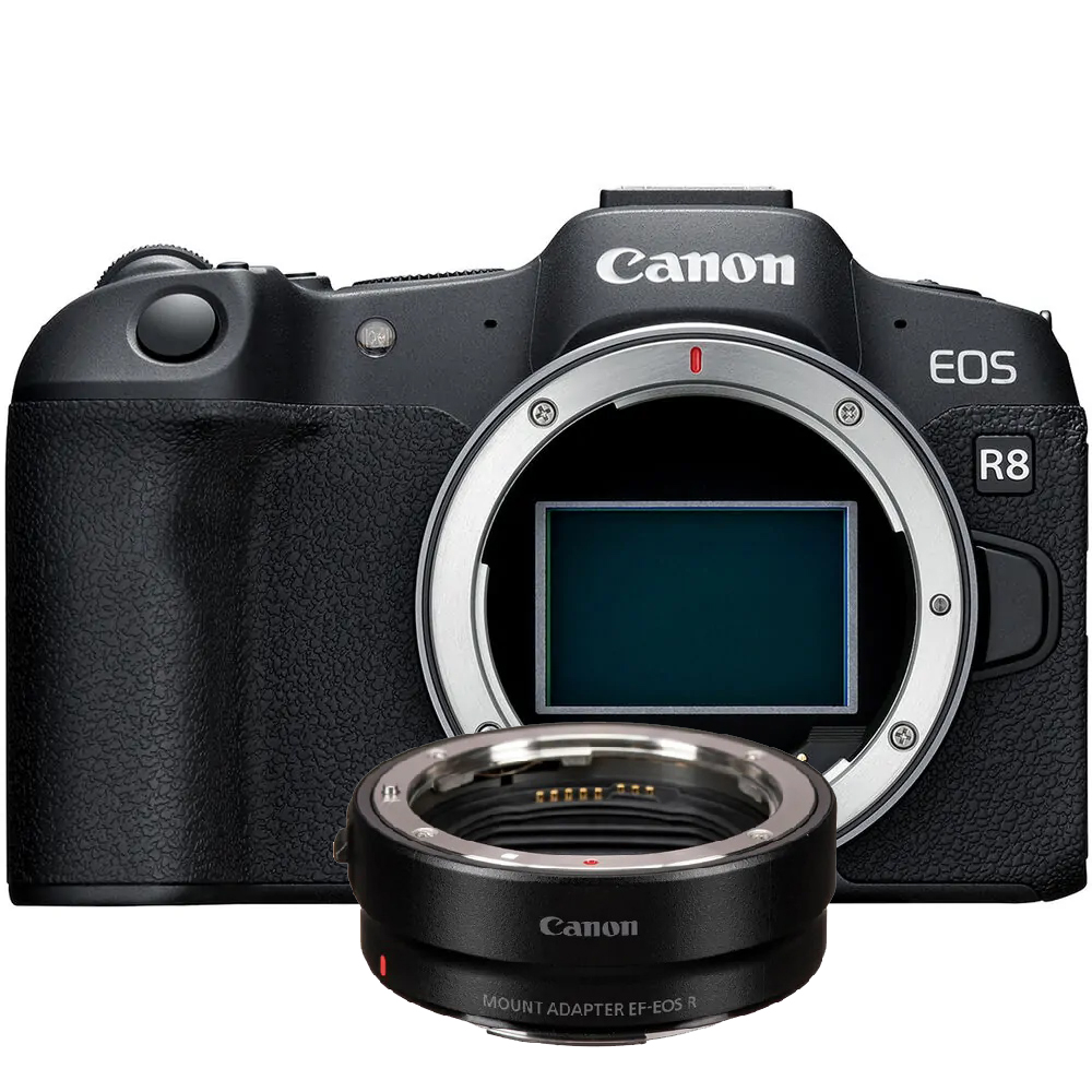 Canon EOS R8 Mirrorless Camera + Canon Mount Adapter EF-EOS R