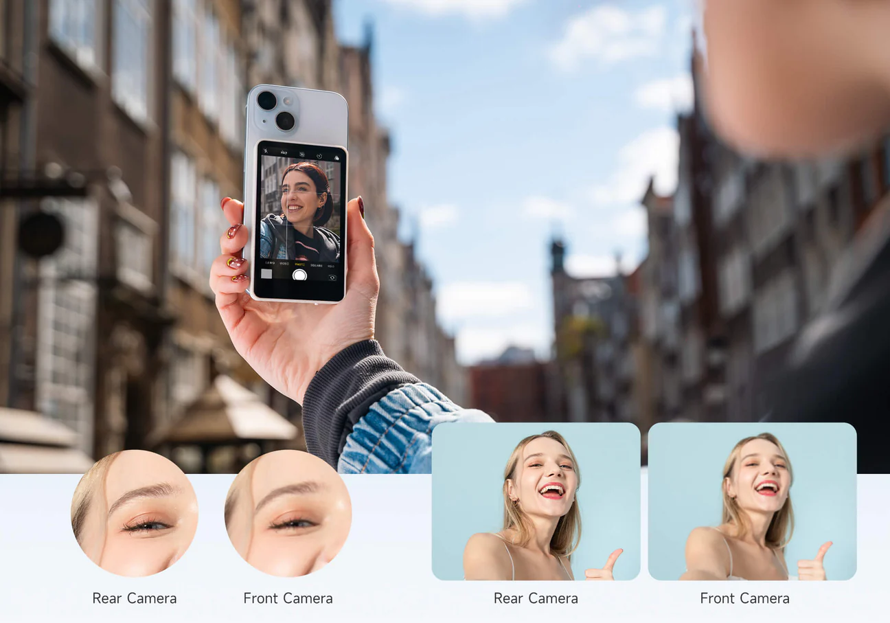 SYNCO XView M4 Selfie Monitor Screen for Phone Vlogging, Mirroring Connection, MagSafe Install, 10m Wireless Control "Pink"