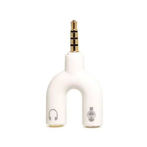 U Shape (3.5mm) Jack Audio Stereo Splitter Adapters