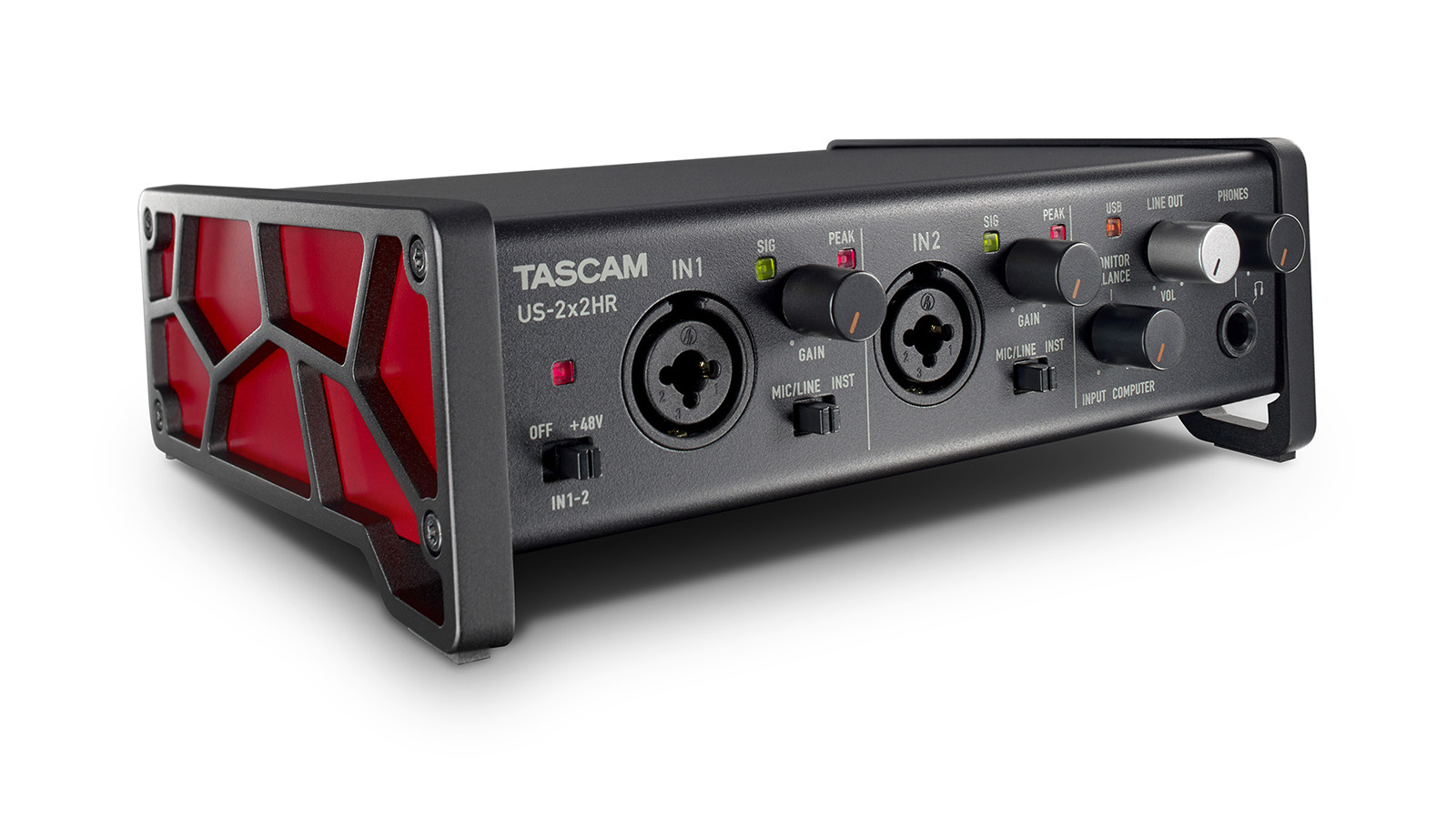 Tascam US-2x2HR 2-IN/2-OUT High Resolution USB Audio/MIDI Interface