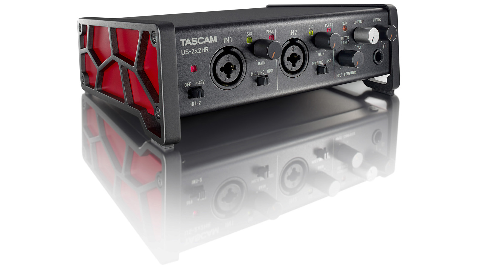 Tascam US-2x2HR 2-IN/2-OUT High Resolution USB Audio/MIDI Interface