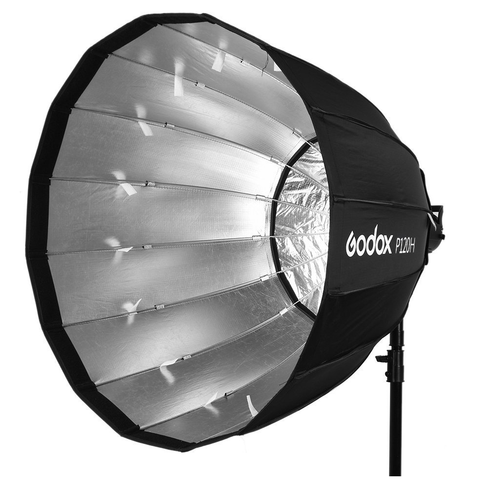 Godox P120H 120cm Deep Parabolic Soft Box with Bowens Mount Adapter Ring for Aperture
