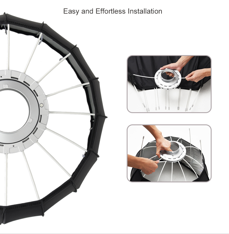 GODOX P90H 35" Parabolic Softbox for Studio Video Flash Light, Bowens Mount, Hi-Temperature Resistant