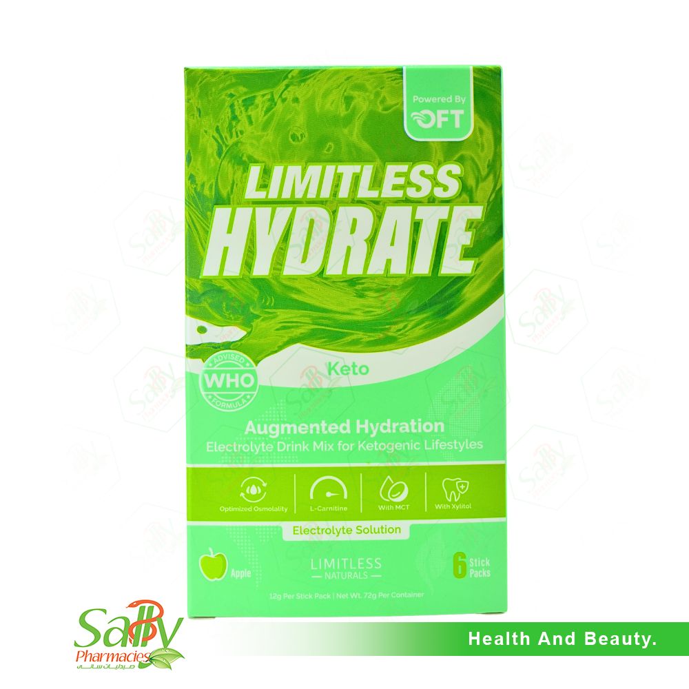 Limitless Hydrate Keto Electrolyte Drink Apple 6 Sachets