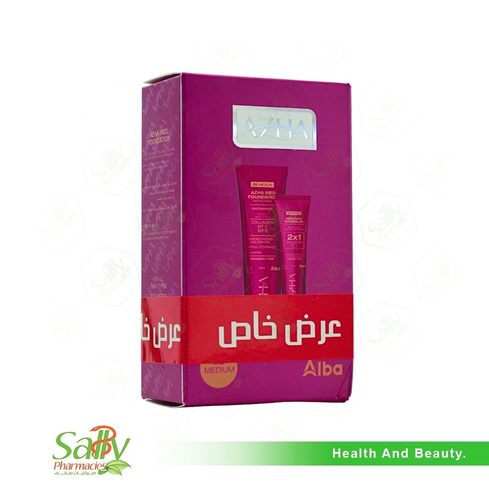Azha Med Foundation 25 ml + Concealer 12 ml 02 Medium (Special Offer)