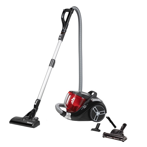 Tefal Extent Power Premium, Vacuum Cleaner, Bagless, 890W=2100W, 2.5L Capacity, Black and Red - TW4863EG + Tefal Easygliss Plus Steam Iron, 2700 Watt, Blue - FV5751E0 Tefal Extent Power Premium, Vacuum Cleaner, Bagless, 890W=2100W, 2.5L Capacity, Black and Red - TW4863EG + Tefal Easygliss Plus Steam Iron, 2700 Watt, Blue - FV5751E0