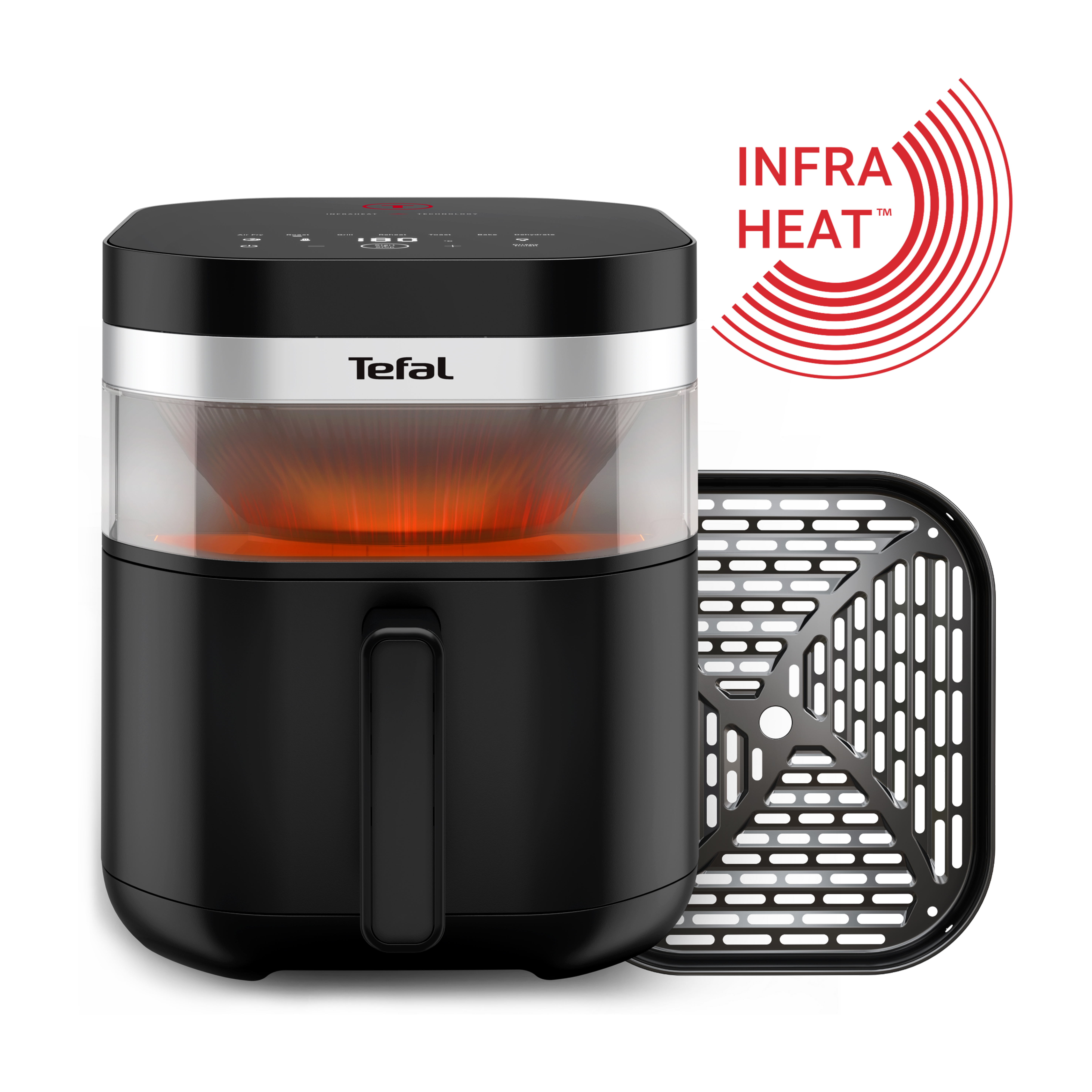 Tefal Easy Fry Infrared - Air Fryer - 7L Capacity - Infra-Heat Technology - 7 Preset Programs - Digital - EY8328E0 Tefal Easy Fry Infrared - Air Fryer - 7L Capacity - Infra-Heat Technology - 7 Preset Programs - Digital - EY8328E0