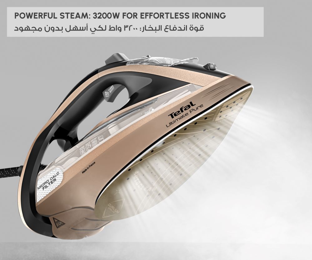 Tefal Ultimate Pure, Iron Steamer, 3200W, 300 gmin, Micro Calc Collector, Auto-off - FV9852E0 Tefal Ultimate Pure, Iron Steamer, 3200W, 300 gmin, Micro Calc Collector, Auto-off - FV9852E0