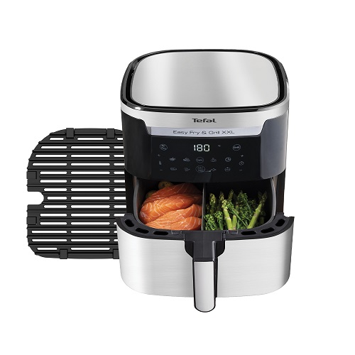 Tefal Easy Fry & Grill XXL - Oil less Fryer - 6.5L Capacity - 8 Preset Programs - Stainless Steel - Digital - EY801EEG