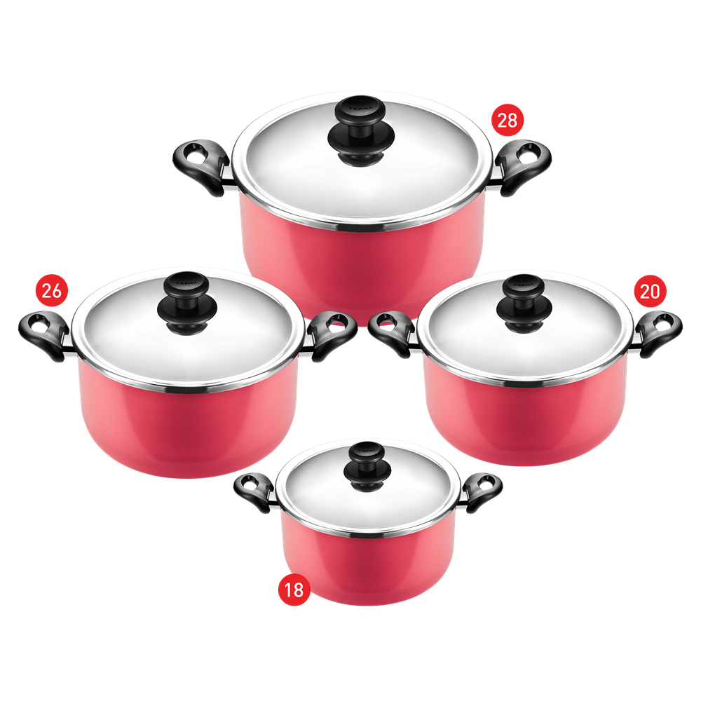 Tefal Minute Stewpot Set - Size 18,20,26,28 Tefal Minute Stewpot Set - Size 18,20,26,28